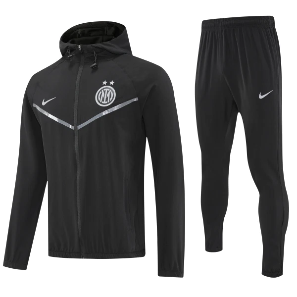 Inter Milan Träningsjacka Hoodie-dräkt 2025/26 Svart Inter Milan Träningsjacka Hoodie-dräkt 2025/26 Svart