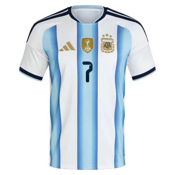 Argentina De Paul 7 Fotbollströja Barn Hemma VM 2026