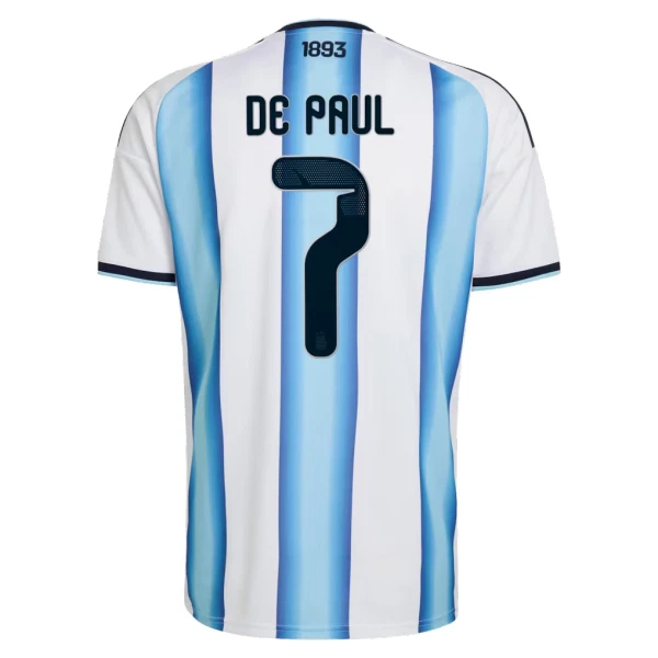 Argentina De Paul 7 Fotbollströja Barn Hemma VM 2026
