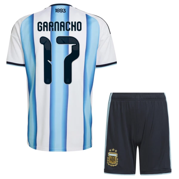Argentina Garnacho 17 Fotbollströja Barn Hemma VM 2026