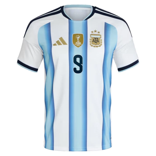 Argentina J. Alvarez 9 Fotbollströja Barn Hemma VM 2026