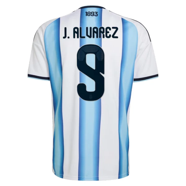 Argentina J. Alvarez 9 Fotbollströja Hemma VM 2026