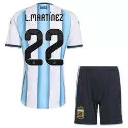 Argentina Lautaro Martinez 22 Fotbollströja Barn Hemma VM 2026