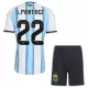 Argentina Lautaro Martinez 22 Fotbollströja Barn Hemma VM 2026