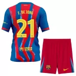 FC Barcelona Frenkie de Jong 21 Fotbollströja Barn Fjärde 2025/26