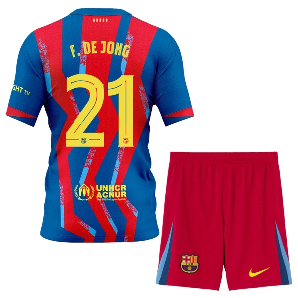 FC Barcelona Frenkie de Jong 21 Fotbollströja Barn Fjärde 2025/26
