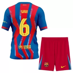 FC Barcelona Gavi 6 Fotbollströja Barn Fjärde 2025/26