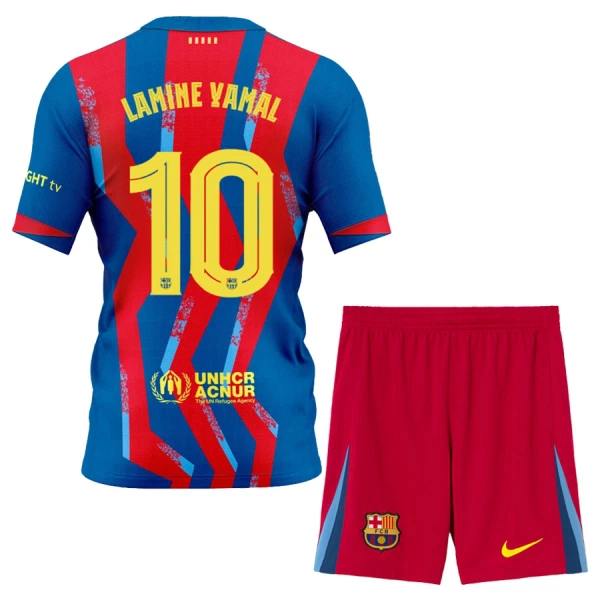 FC Barcelona Lamine Yamal 10 Fotbollströja Barn Fjärde 2025/26