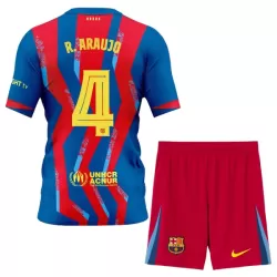 FC Barcelona R. Araujo 4 Fotbollströja Barn Fjärde 2025/26