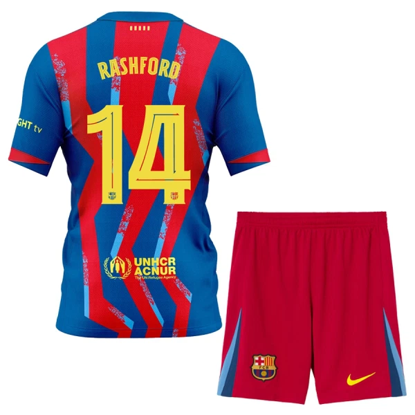 FC Barcelona Rashford 14 Fotbollströja Barn Fjärde 2025/26