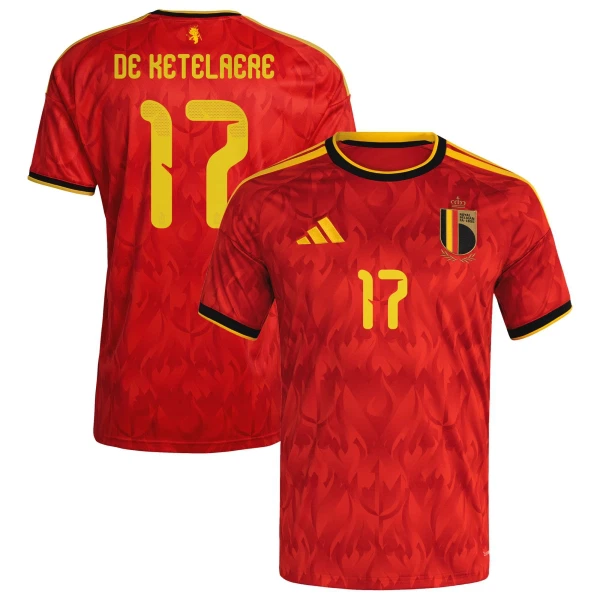 Belgien De Ketelaere 17 Fotbollströja Hemma VM 2026