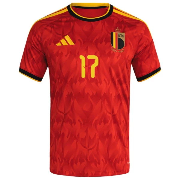 Belgien De Ketelaere 17 Fotbollströja Hemma VM 2026