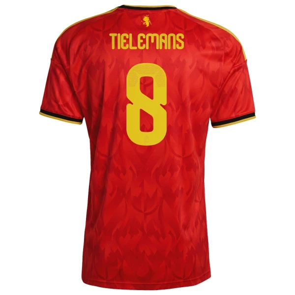 Belgien Tielemans 8 Fotbollströja Hemma VM 2026
