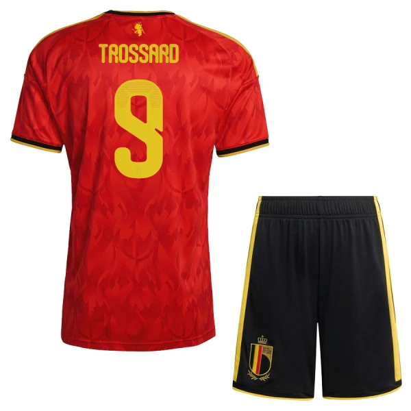Belgien Trossard 9 Fotbollströja Barn Hemma VM 2026