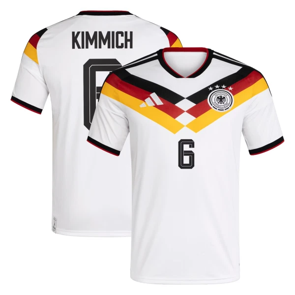 Tyskland Kimmich 6 Fotbollströja Hemma VM 2026