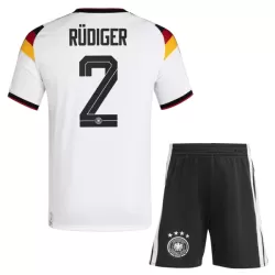 Tyskland Rudiger 2 Fotbollströja Barn Hemma VM 2026