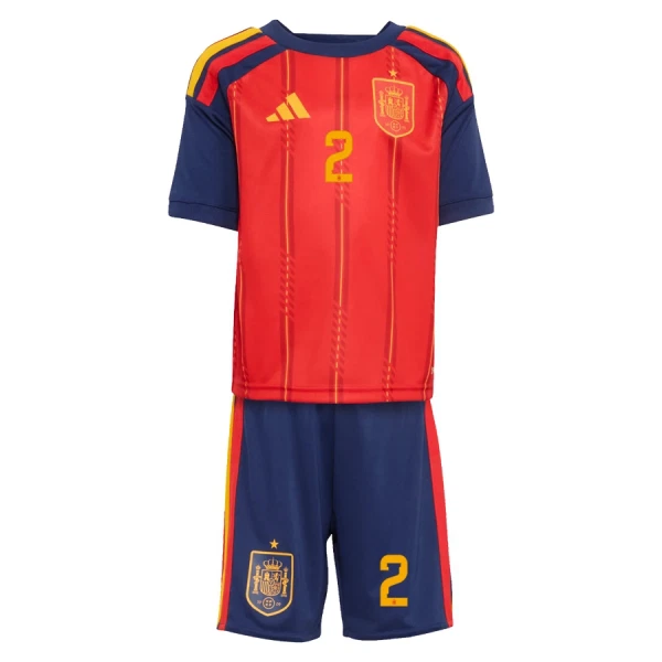 Spanien Carvajal 2 Fotbollströja Barn Hemma VM 2026