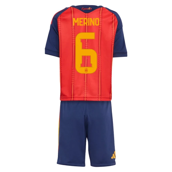 Spanien Merino 6 Fotbollströja Barn Hemma VM 2026