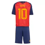 Spanien Olmo 10 Fotbollströja Barn Hemma VM 2026