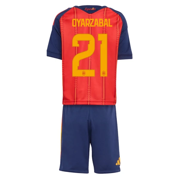 Spanien OYARZABAL 21 Fotbollströja Barn Hemma VM 2026