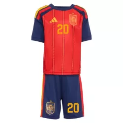 Spanien Pedri 20 Fotbollströja Barn Hemma VM 2026