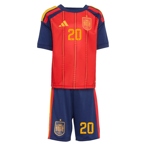 Spanien Pedri 20 Fotbollströja Barn Hemma VM 2026