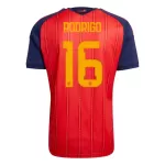 Spanien Rodrigo 16 Fotbollströja Hemma VM 2026