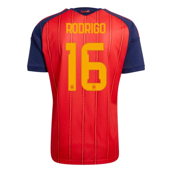 Spanien Rodrigo 16 Fotbollströja Hemma VM 2026