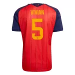 Spanien Vivian 5 Fotbollströja Hemma VM 2026