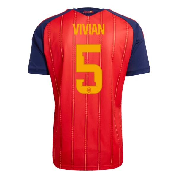Spanien Vivian 5 Fotbollströja Hemma VM 2026