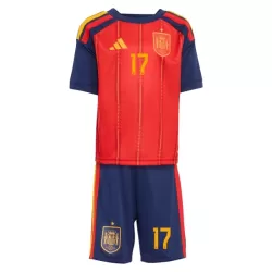 Spanien Williams JR 17 Fotbollströja Barn Hemma VM 2026
