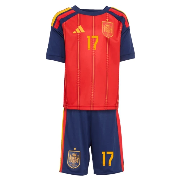 Spanien Williams JR 17 Fotbollströja Barn Hemma VM 2026