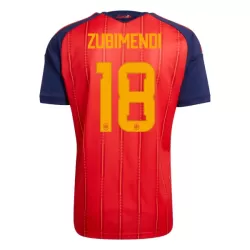 Spanien ZUBIMENDI 18 Fotbollströja Hemma VM 2026