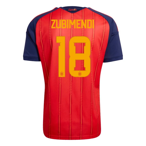 Spanien ZUBIMENDI 18 Fotbollströja Hemma VM 2026