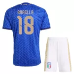 Italien Barella 18 Fotbollströja Barn Hemma VM 2026