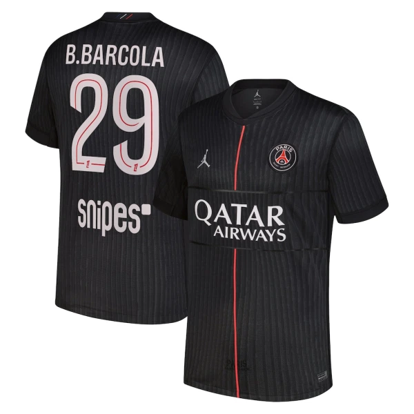 Paris Saint-Germain B. Barcola 29 Fotbollströja Fjärde Jordan 2025/26