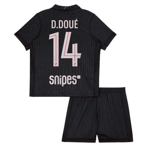 Paris Saint-Germain D. Doue 14 Fotbollströja Barn Fjärde Jordan 2025/26