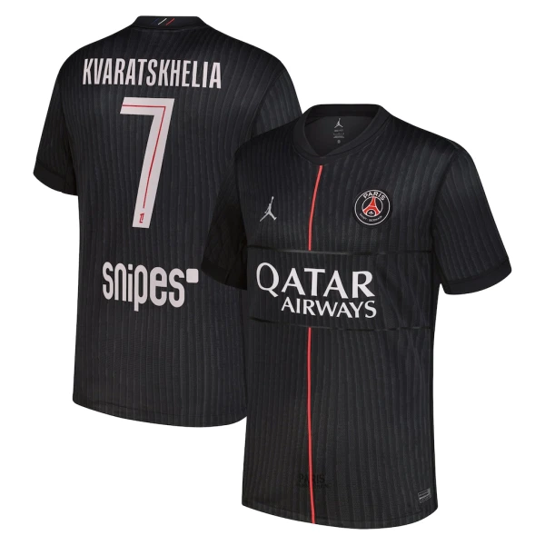 Paris Saint-Germain Kvaratskhelia 7 Fotbollströja Fjärde Jordan 2025/26