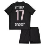 Paris Saint-Germain Vitinha 17 Fotbollströja Barn Fjärde Jordan 2025/26