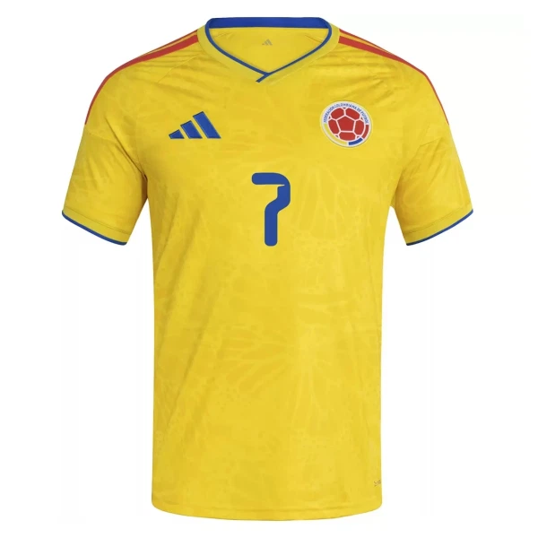 Colombia Luis Díaz 7 Fotbollströja Hemma VM 2026