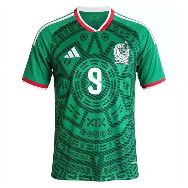 Mexiko Raul 9 Fotbollströja Hemma VM 2026