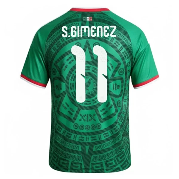 Mexiko S.Gimenez 11 Fotbollströja Hemma VM 2026 Mexiko S.Gimenez 11 Fotbollströja Hemma VM 2026