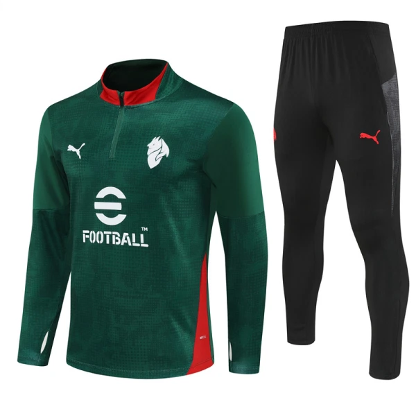 AC Milan Träningströjasats Quarter-Zip 2025/26 Grön