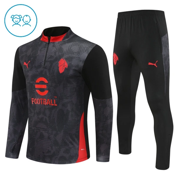 AC Milan Träningströjasats Quarter-Zip Barn 2025/26 Svart
