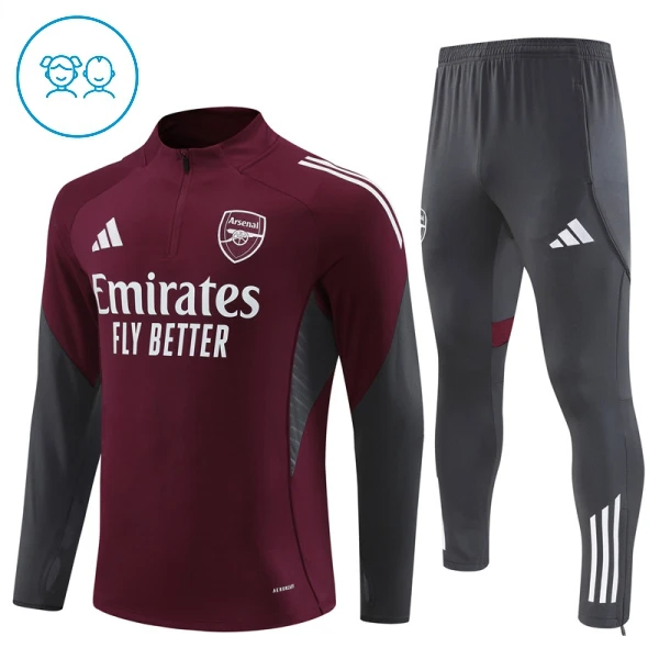 Arsenal Träningströjasats Quarter-Zip Barn 2025/26 Röd
