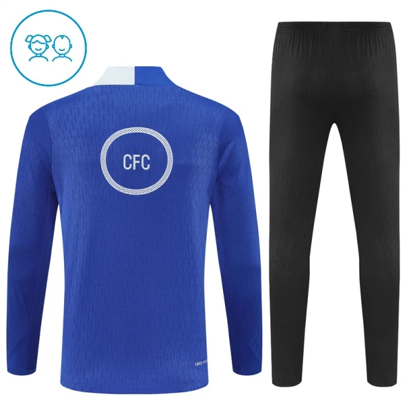 Chelsea Träningströjasats Quarter-Zip Barn 2025/26 Blå