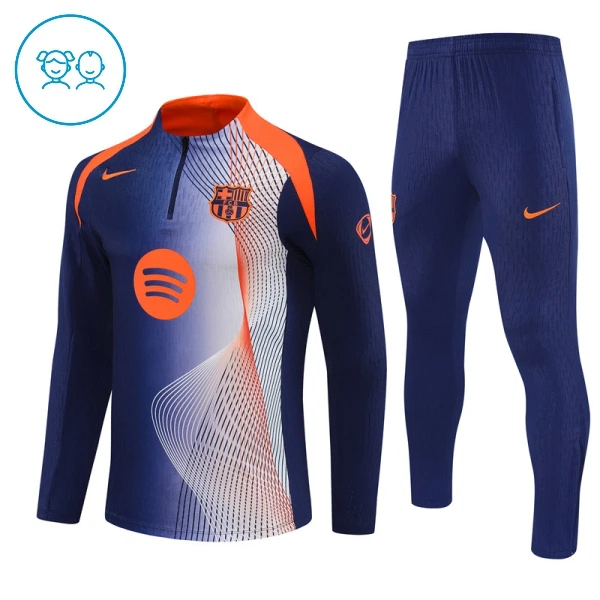 FC Barcelona Träningströjasats Quarter-Zip Barn 2025/26 Blå