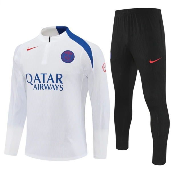 Paris Saint-Germain Träningströjasats Quarter-Zip 2025/26 Vit