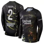 Paris Saint-Germain Hakimi 2 Night Fotbollströja 2025/26 Långärmad