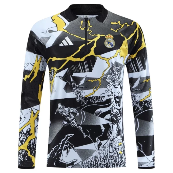 Real Madrid Marvel Träningströjasats Quarter-Zip 2026/27 Svart